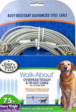 FOUR PAWS PET PRODUCTS FOU Heavy Weight Dog Run Trolley Cable, 75 ft
