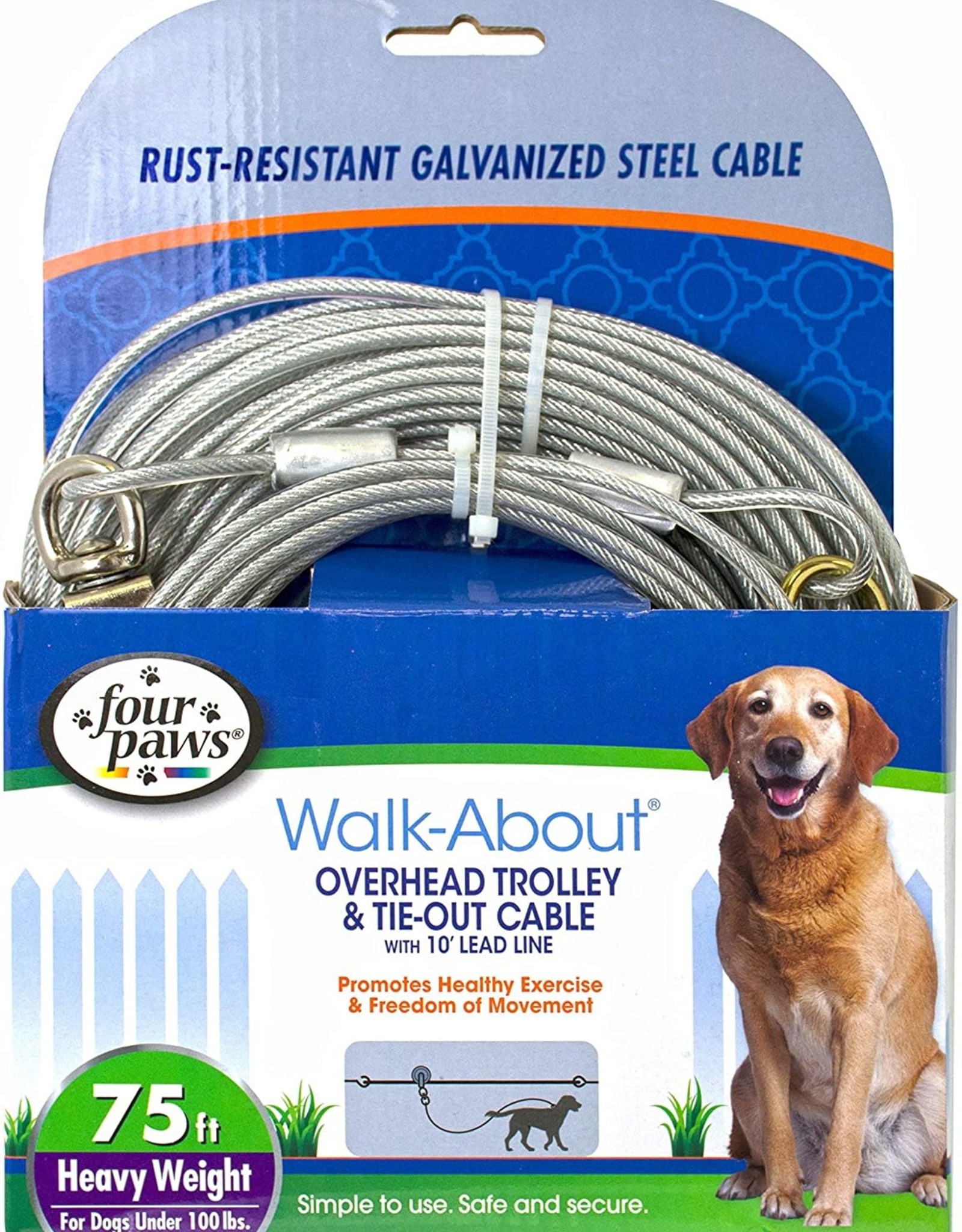 FOUR PAWS PET PRODUCTS Four Paws Heavy Weight Dog Run Trolley Cable, 75 ft