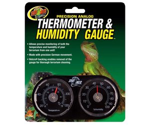 Zoo Med Dual Analog Terrarium Thermometer/Humidity Gauge