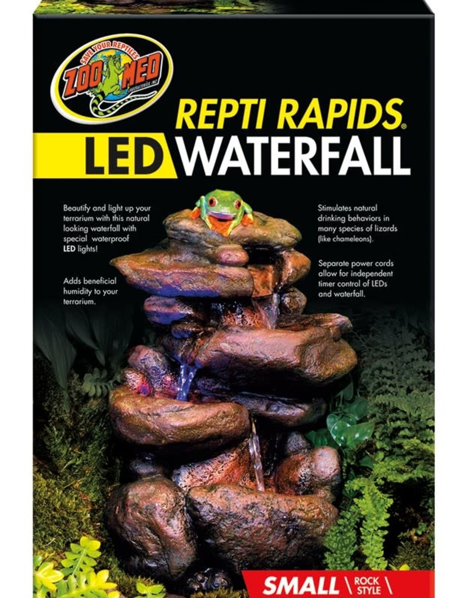 Zoo Med ReptiRapids LED Waterfall Rock Small