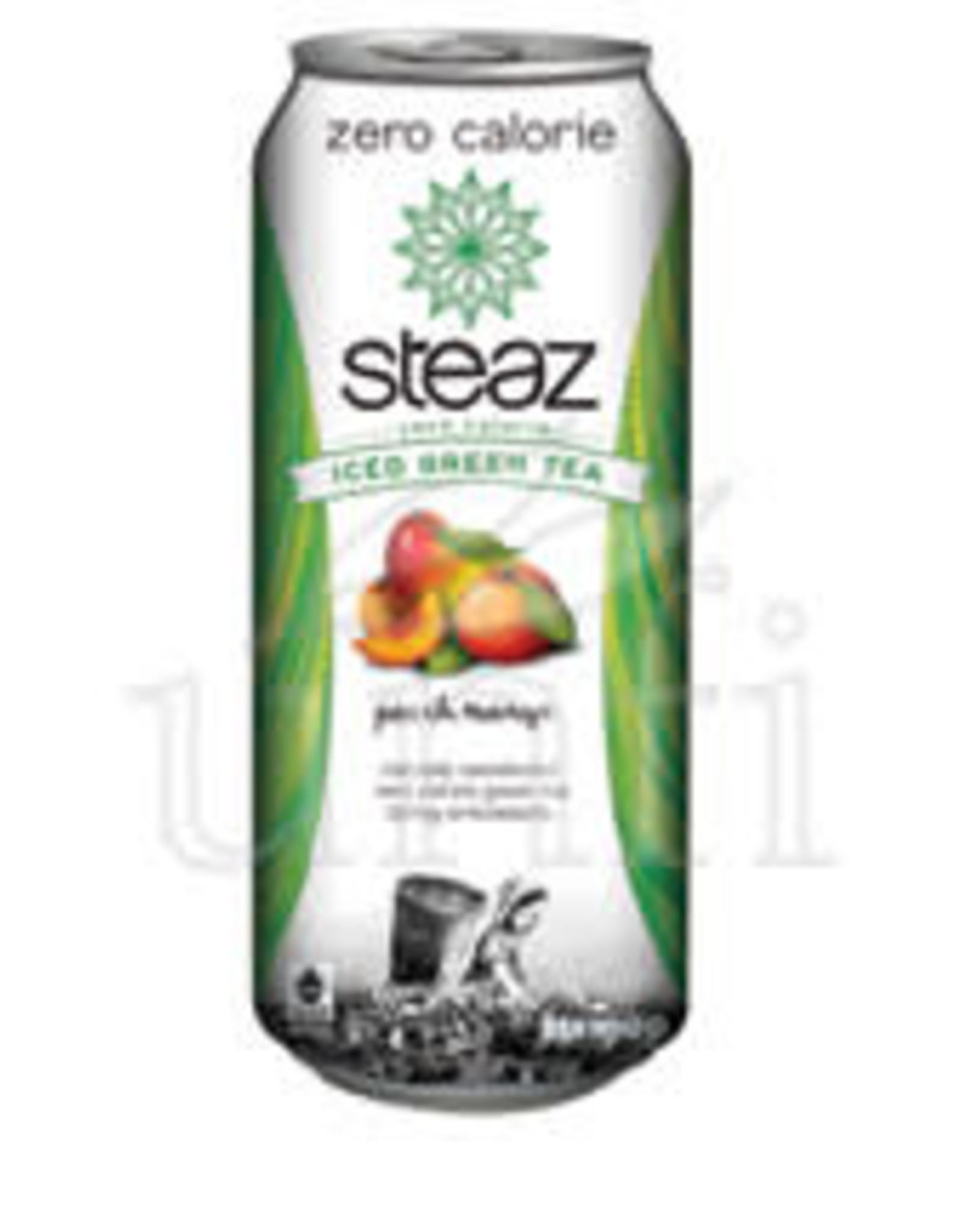 STEAZ Zero Calorie Iced Green Tea; Peach Mango 16oz