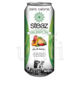 STEAZ Zero Calorie Iced Green Tea; Peach Mango 16oz
