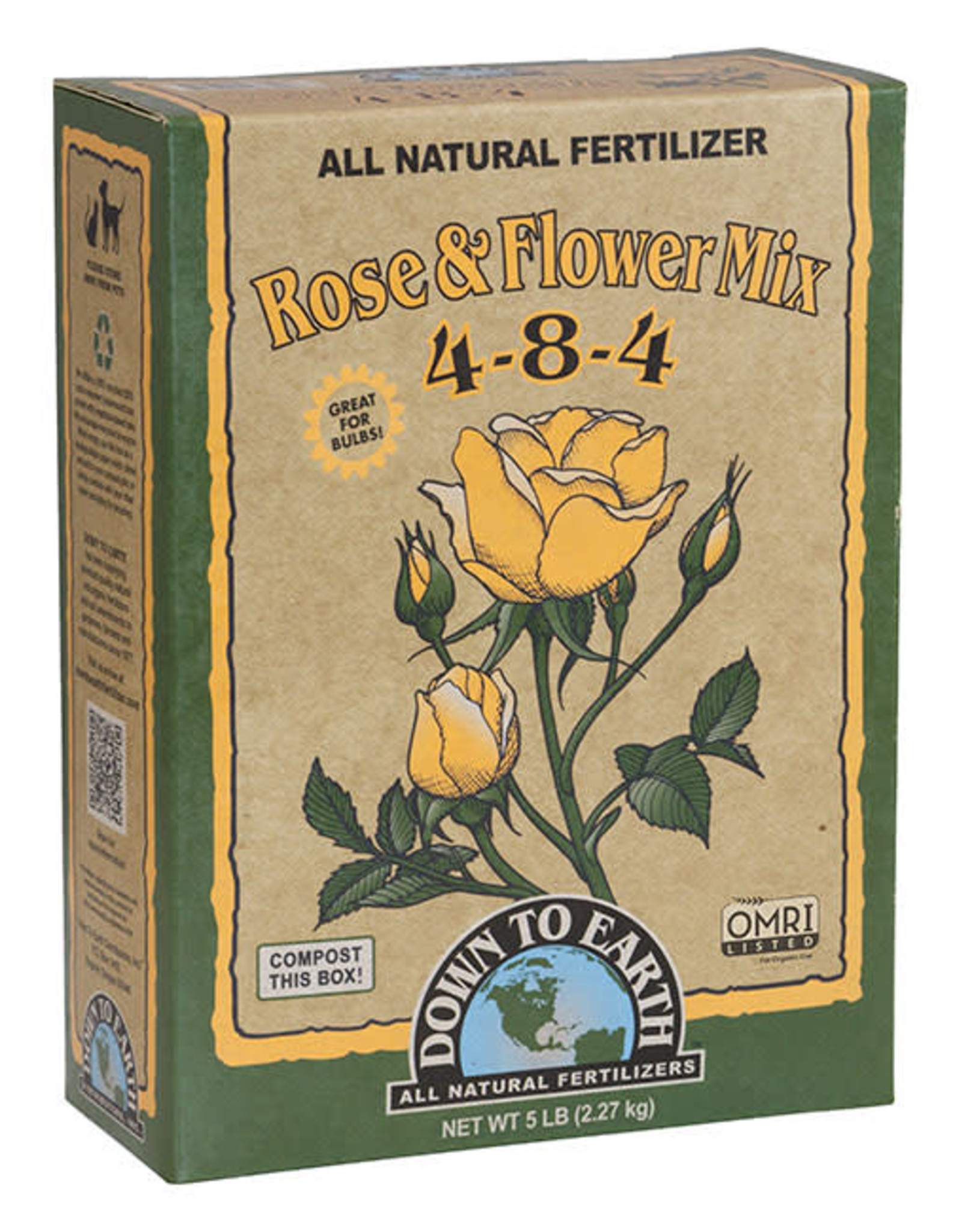 Down To Earth DTE Rose & Flower Mix 4-8-4 - 5 lb