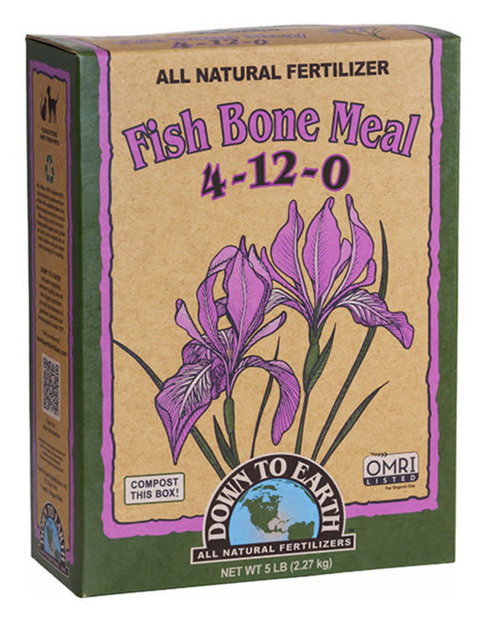 Down To Earth DTE Fish Bone Meal 4-12-0    5 lb
