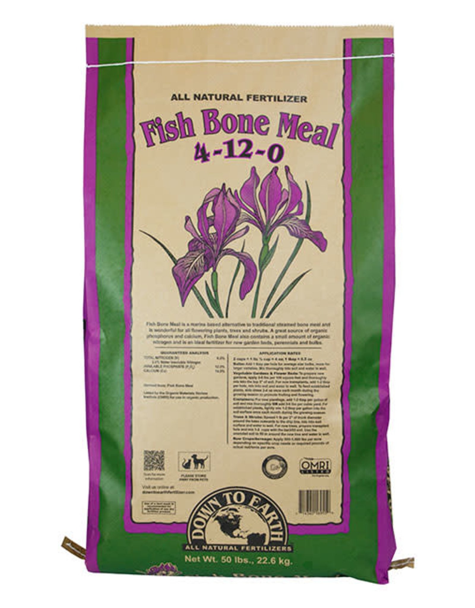 Down To Earth DTE Fish bone meal 50#