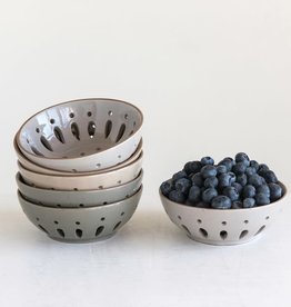 Stoneware Berry Bowl, 3 Colors 5" Round x 2"H