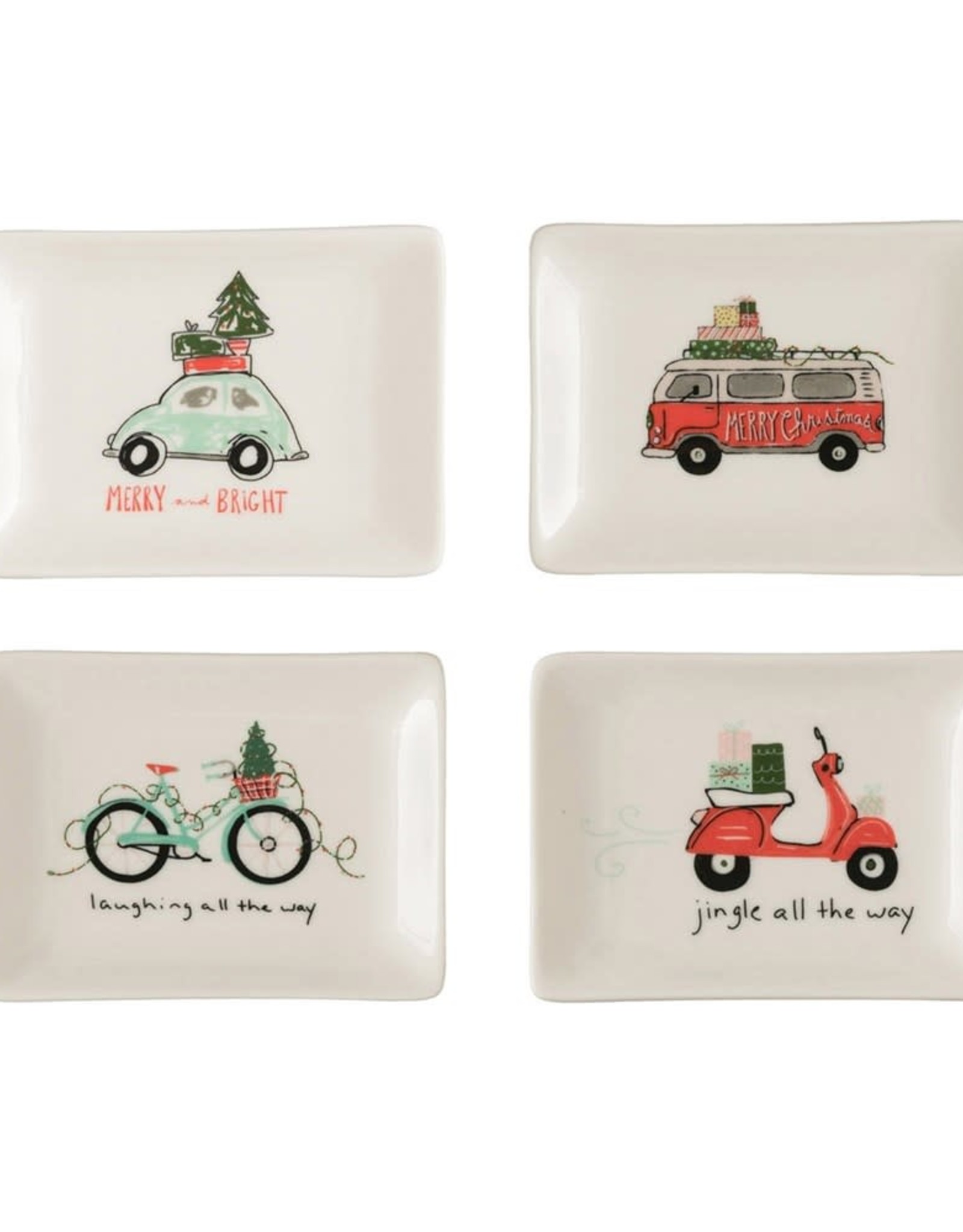 Stoneware Dish w/ Vehicle, 4 Styles 4"L x 3"W