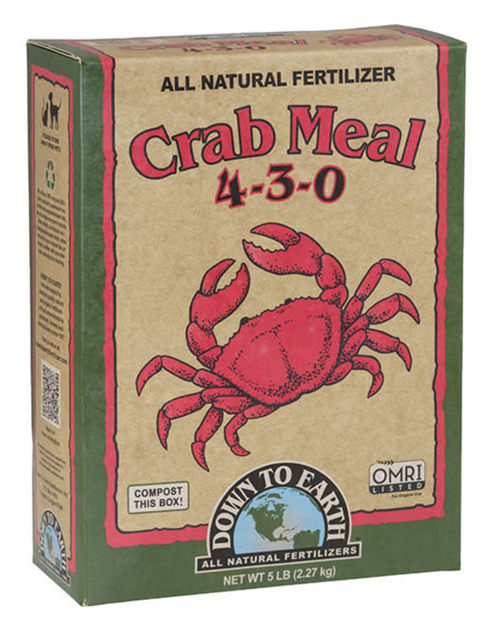 Down To Earth DTE Crab Meal 4-3-0 - 5 lb
