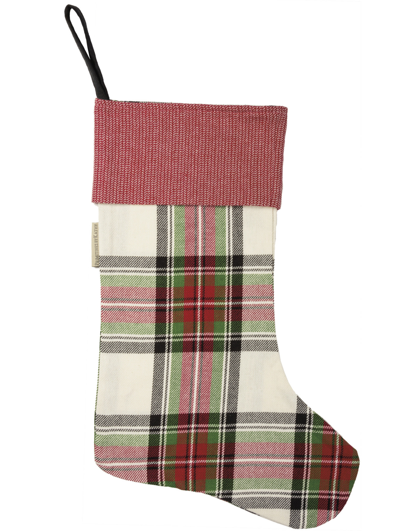 Stocking - Cream Plaid