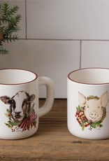 Mug - Farmhouse Christmas, Pig, and Cow