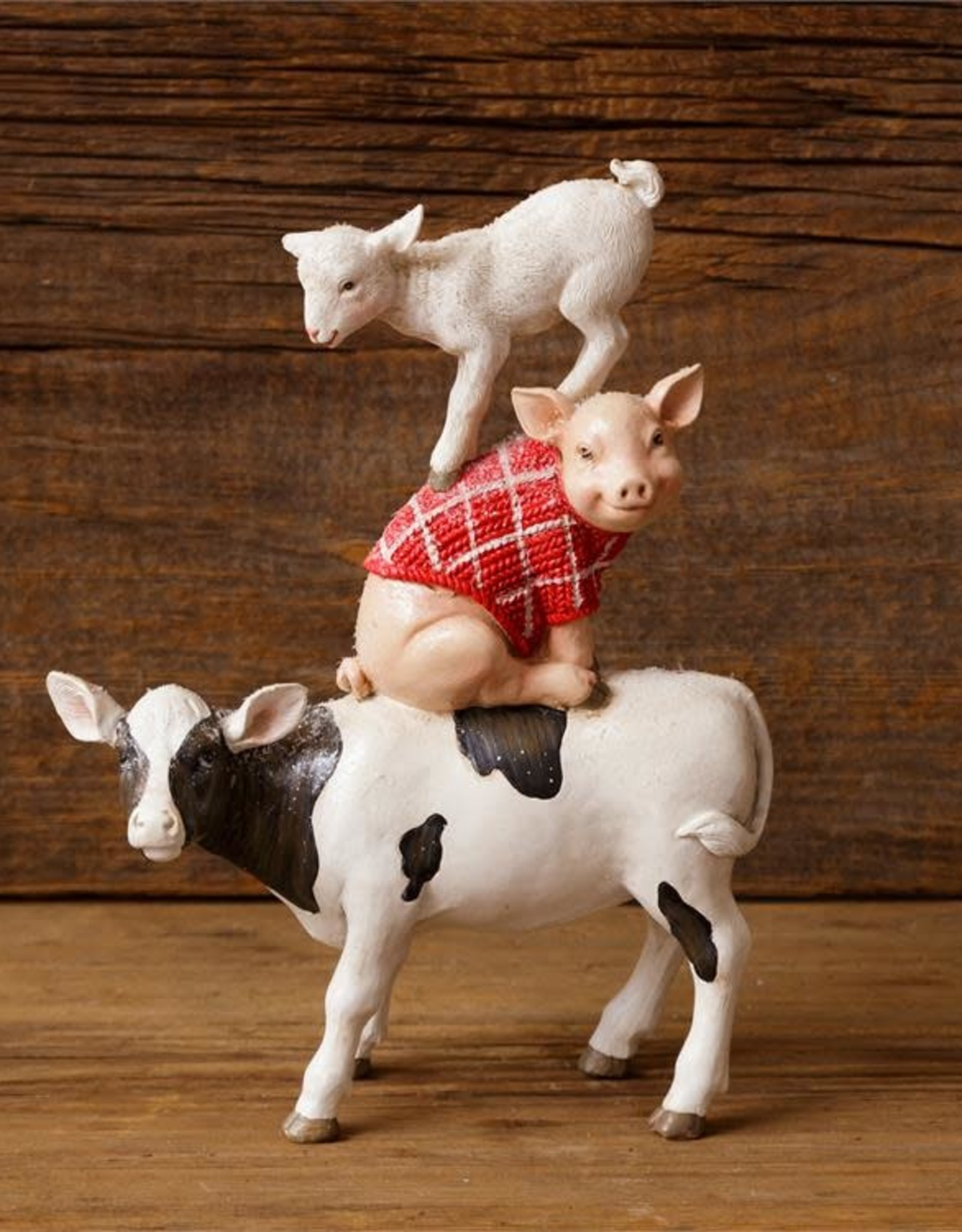 Cow, Pig, and Sheep Figurine