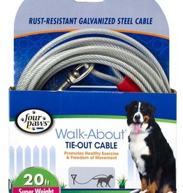 FOUR PAWS PET PRODUCTS FOU Dog Super Tie Out Cable, 20 Foot