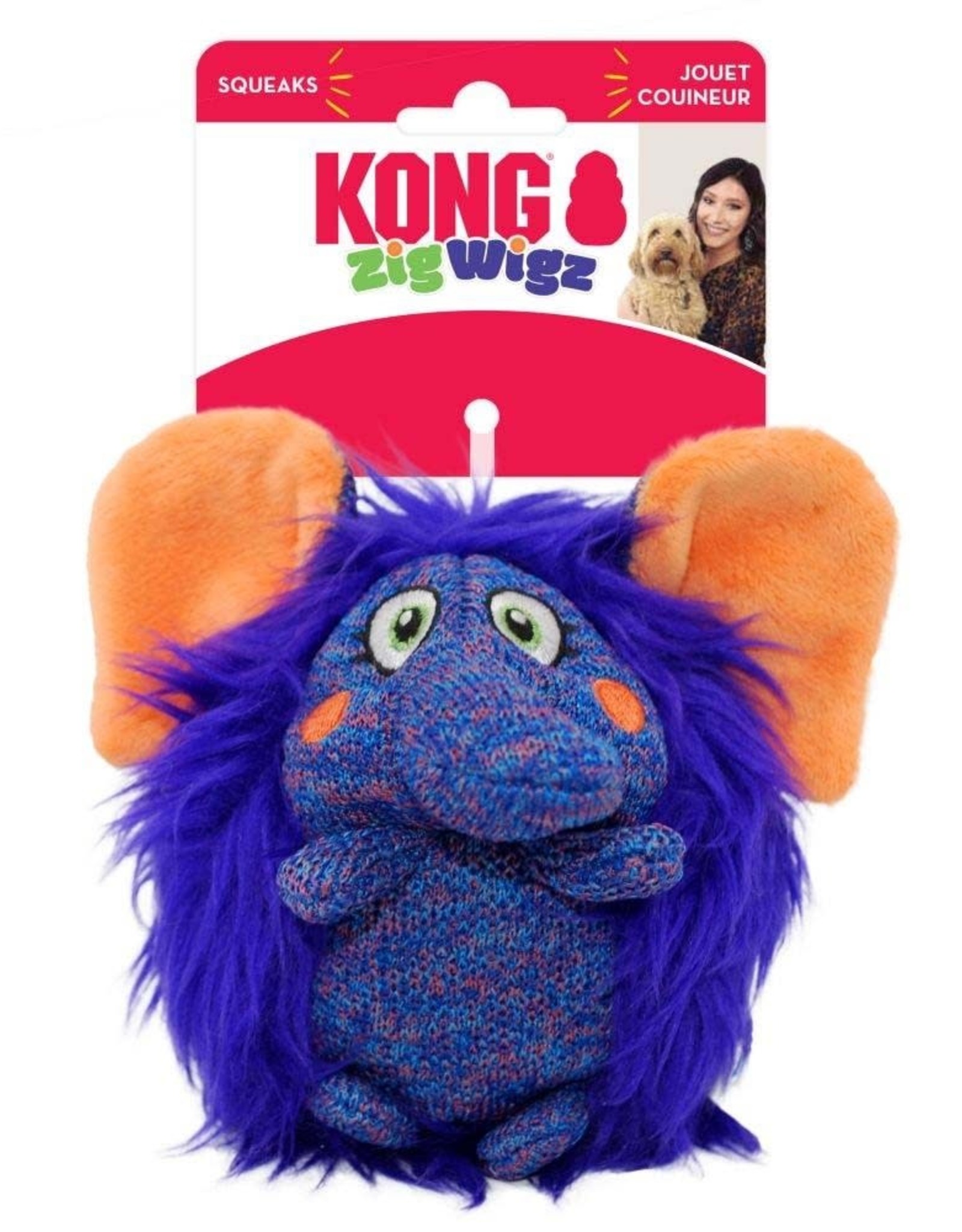 KONG COMPANY Kong ZigWigz Elephant Dog Toy Medium