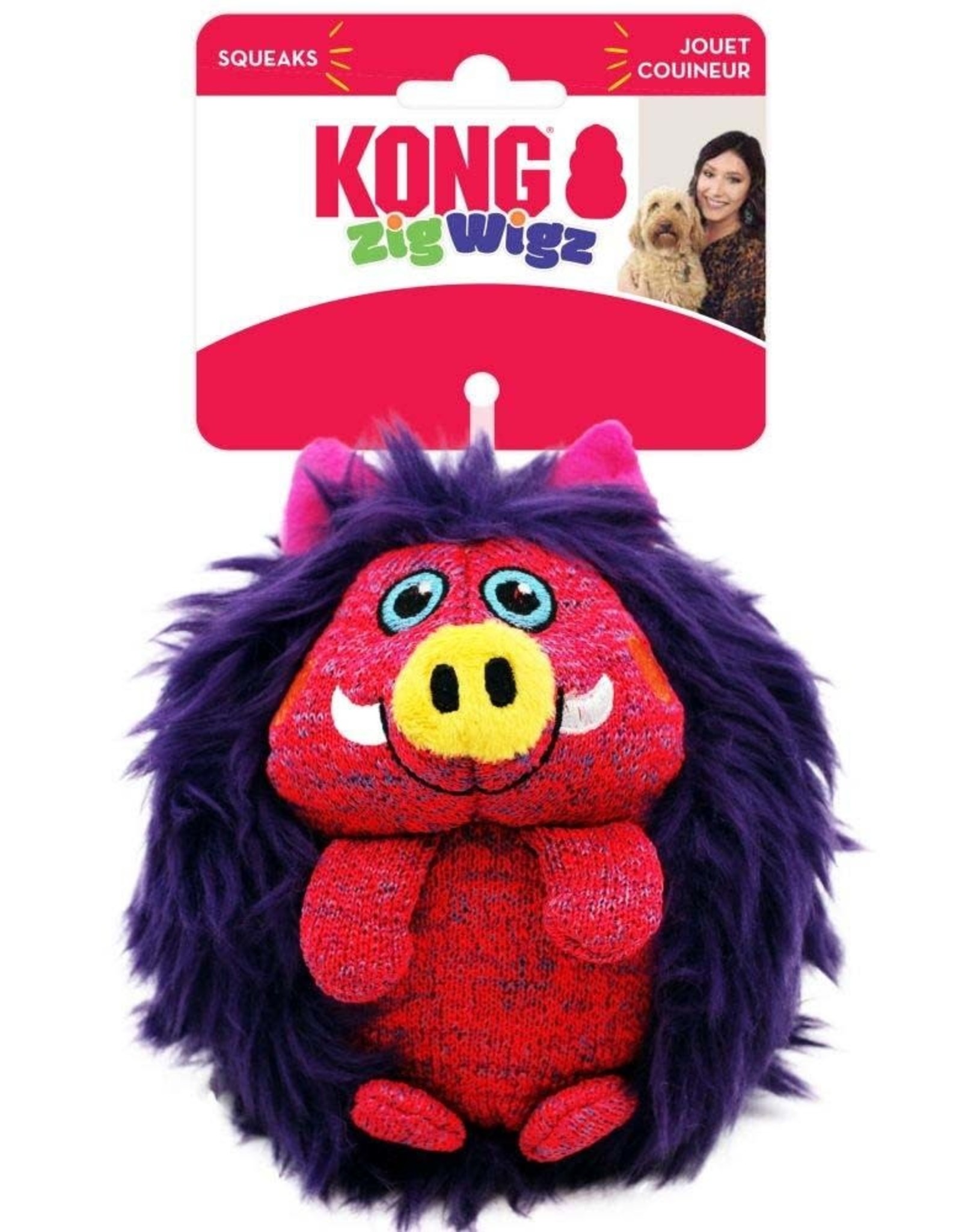 KONG COMPANY Kong ZigWigz Warthog Dog Toy Medium DISC
