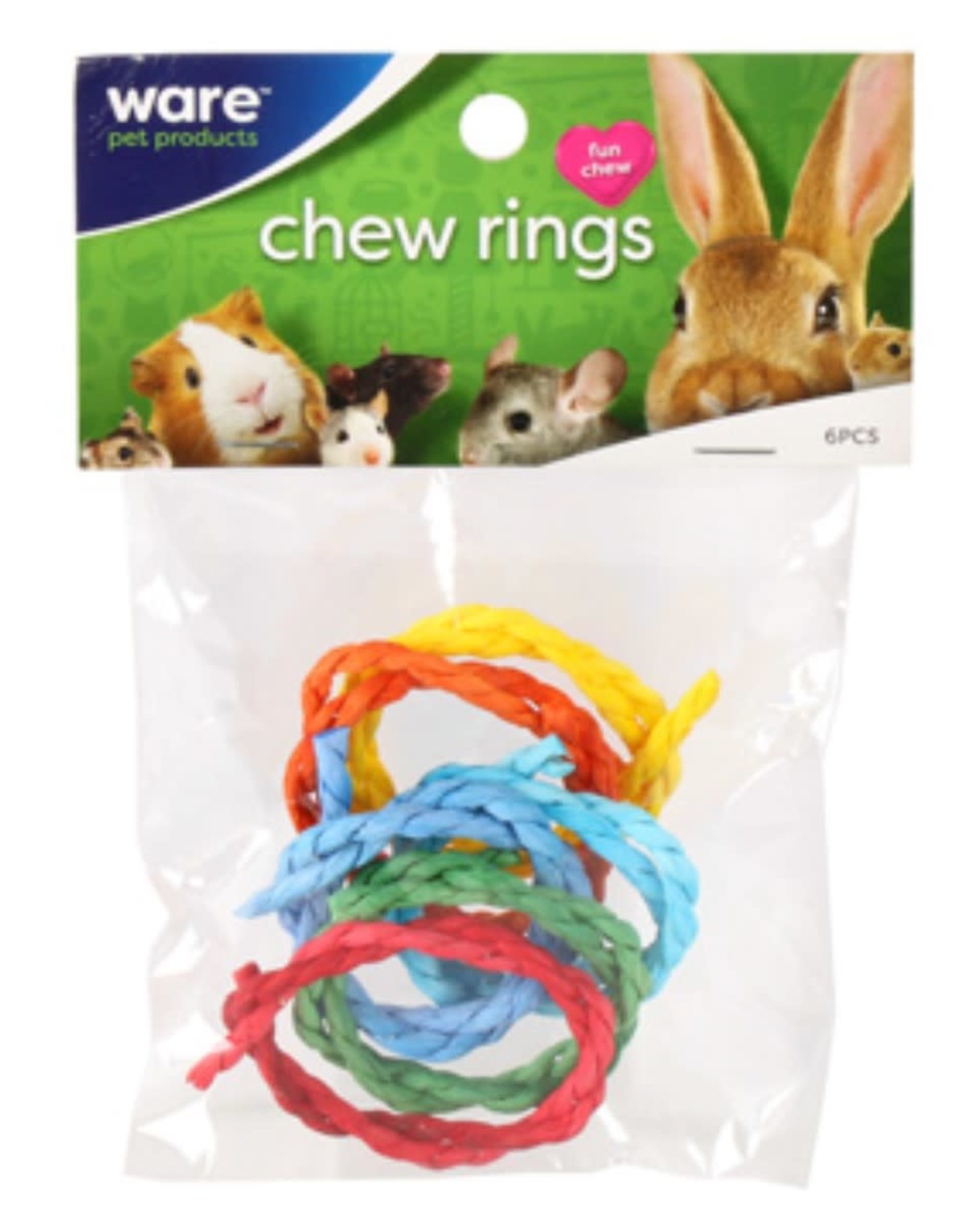 WARE COLORFUL CHEW RINGS 6PC
