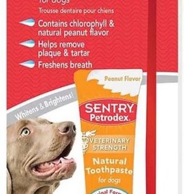 SERGEANTS PET CARE - VIRBAC Petrodex Sentry Natural Peanut Dental Kit For Dogs, 2.5-Ounce
