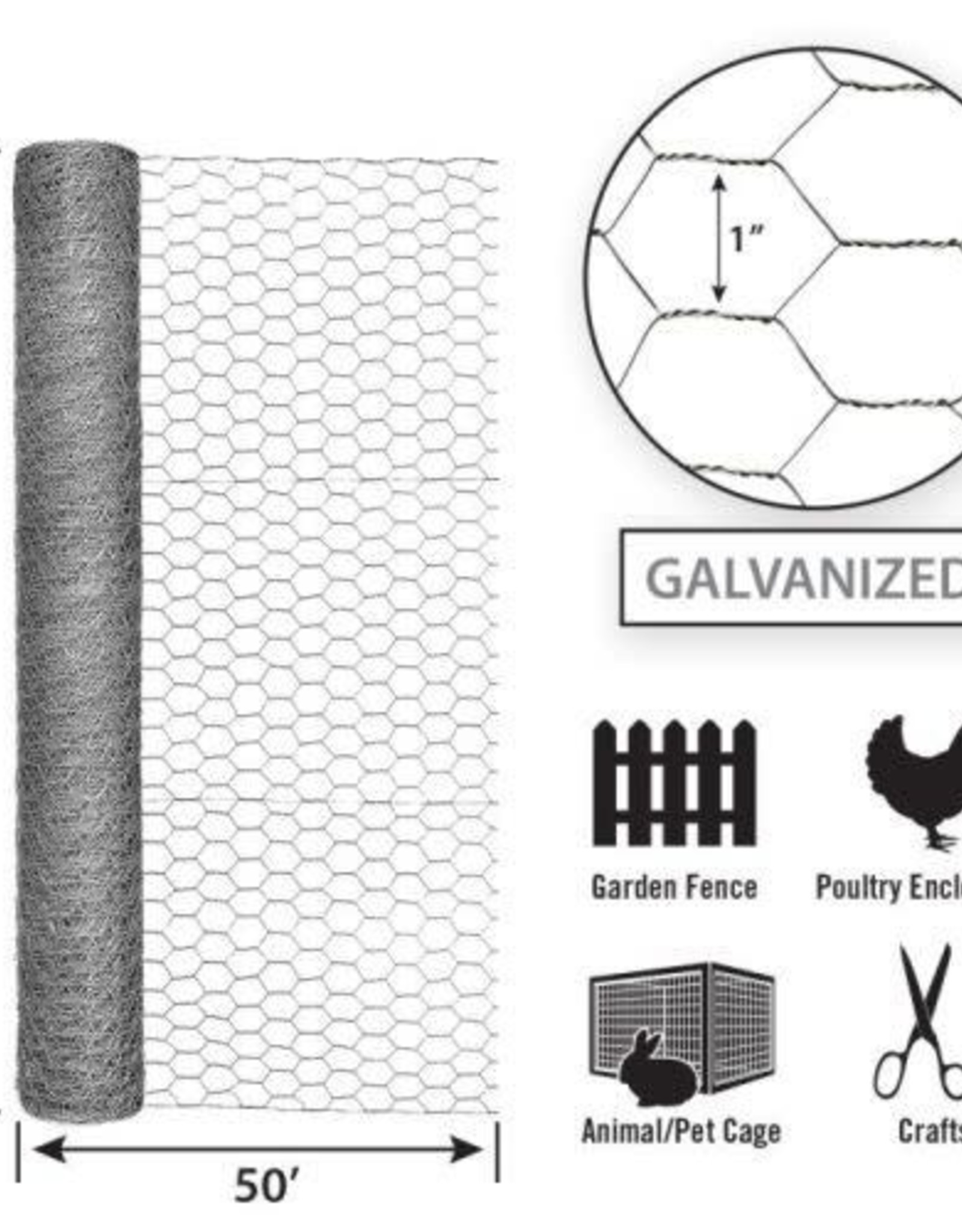 Grip-Rite 36x1x20GAx50ft Poultry Netting