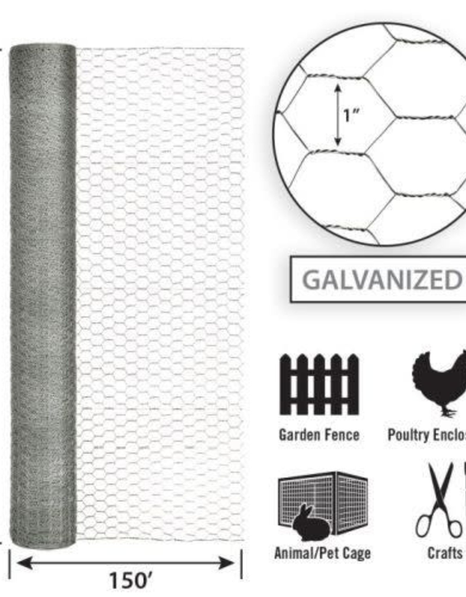 Grip-Rite 48x1x20GAx150ft Poultry Netting