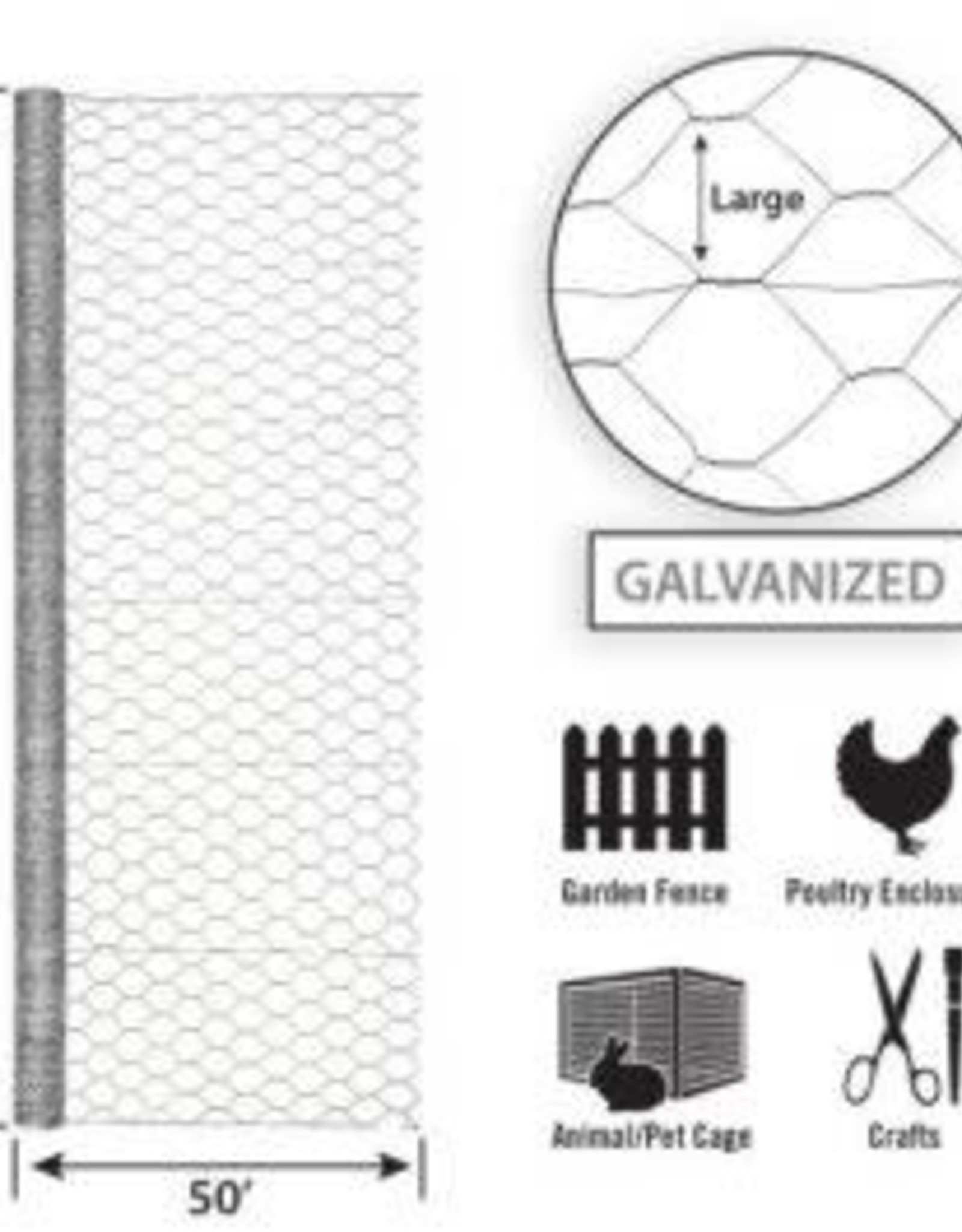 Grip-Rite 72x2x20GAx50ft Poultry Netting