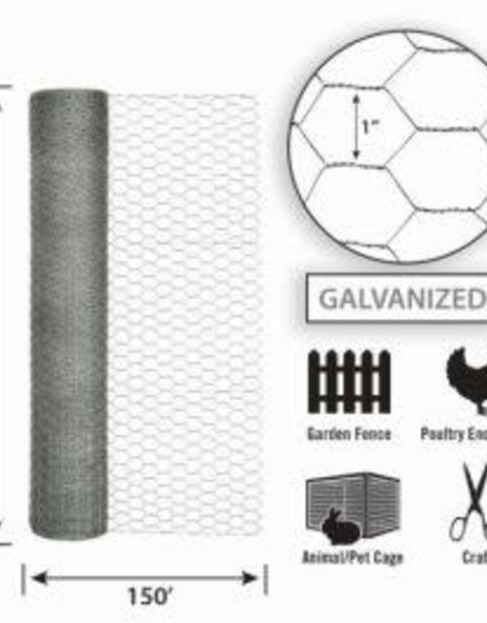 Grip-Rite 36x1x20GAx150ft Poultry Netting