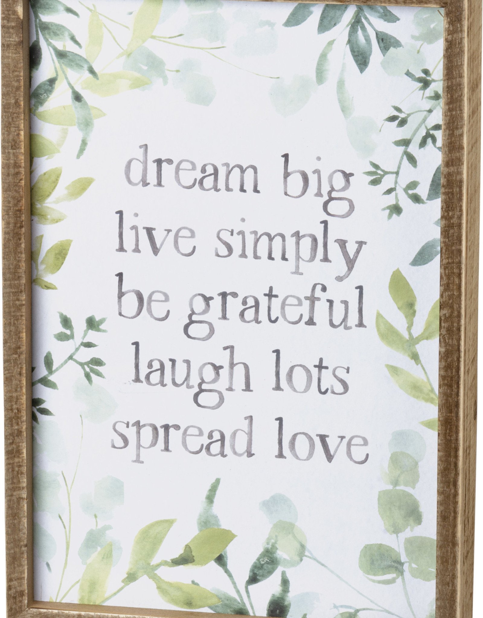 Inset Box Sign - Dream Big Spread Love