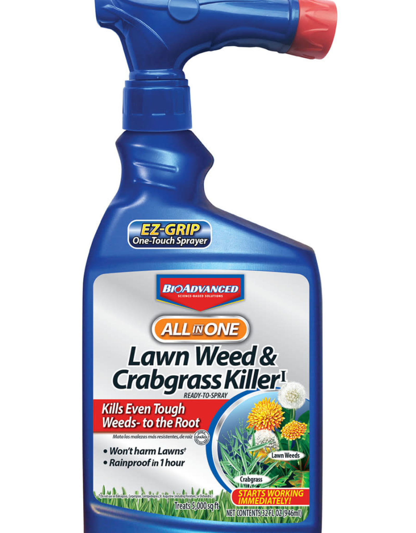 BioAdvanced BioAdvanced All In One Lawn Weed & Crabgrass Killer Ready to Spray 32 oz