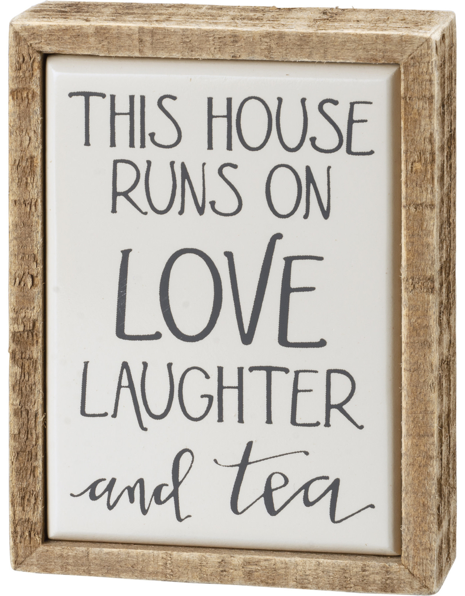 Box Sign Mini - Runs On Love Laughter And Tea