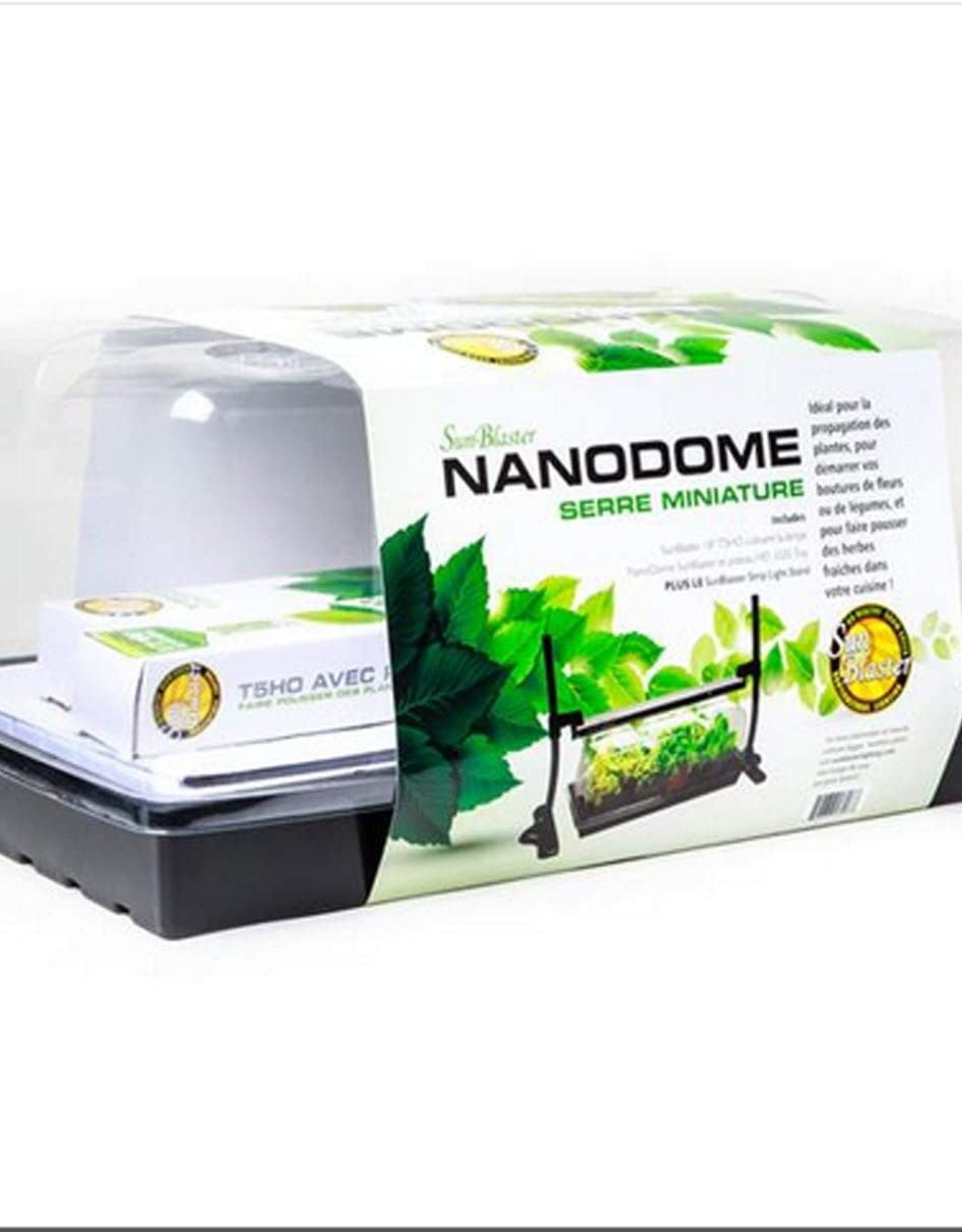 SunBlaster SunBlaster™ NanoDome Mini Greenhouse Kit  - 18in - T5HO 6400K Lamp - Nanotech T5 Reflector - Nano Dome - 1020 Tray