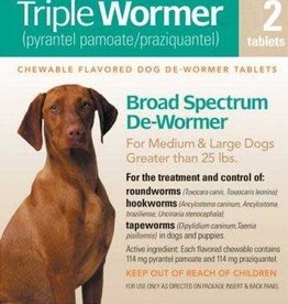 DURVET Triple Wormer Medium and Large Dogs  2CT Durvet