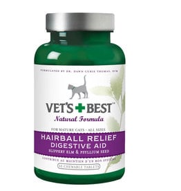 HERO PET BRANDS Vet's Best Cat Hairball Relief Tablets 60 ct