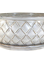 7.75” x 3.75“ Camilia Bowl with Attached Saucer - Alabaster