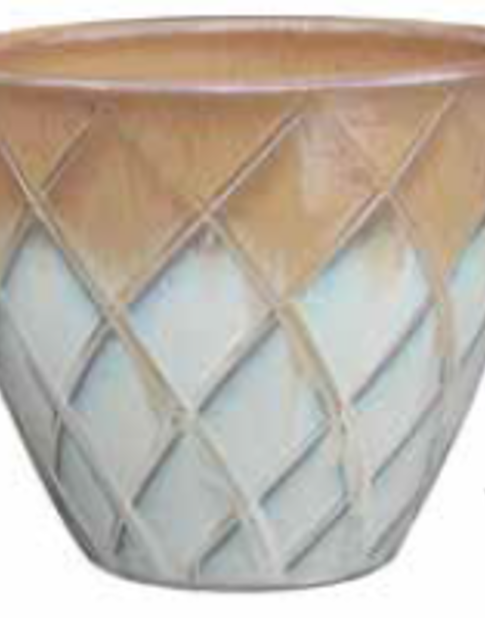 Diamonds Egg Pot Running Beige 8.75"