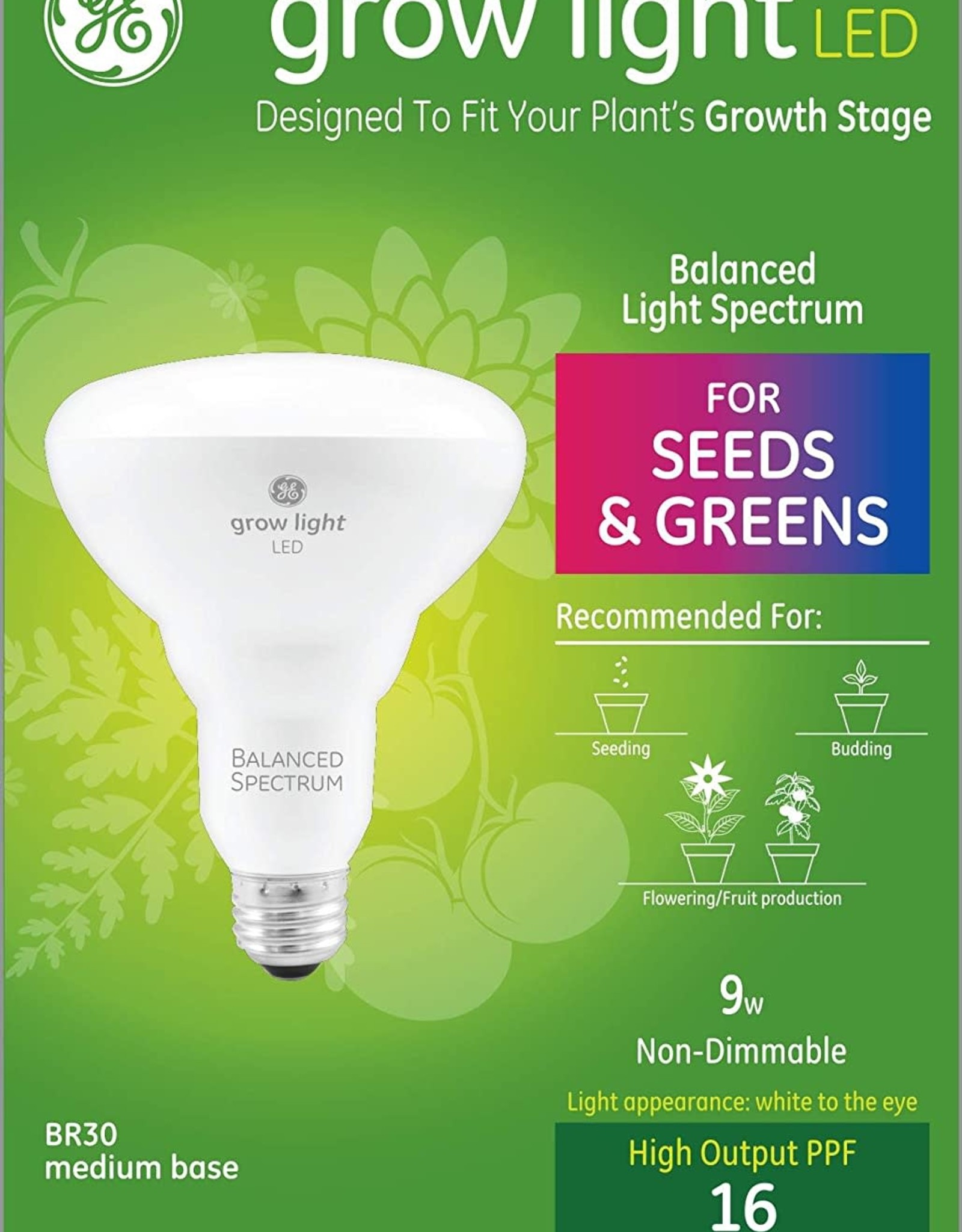 GE Lighting Grow Light Balanced Spectrum 9W BR30
