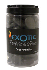 EXOTIC PEBBLES Exotic Pebbles Polished Jar Pebbles Black 5 lb