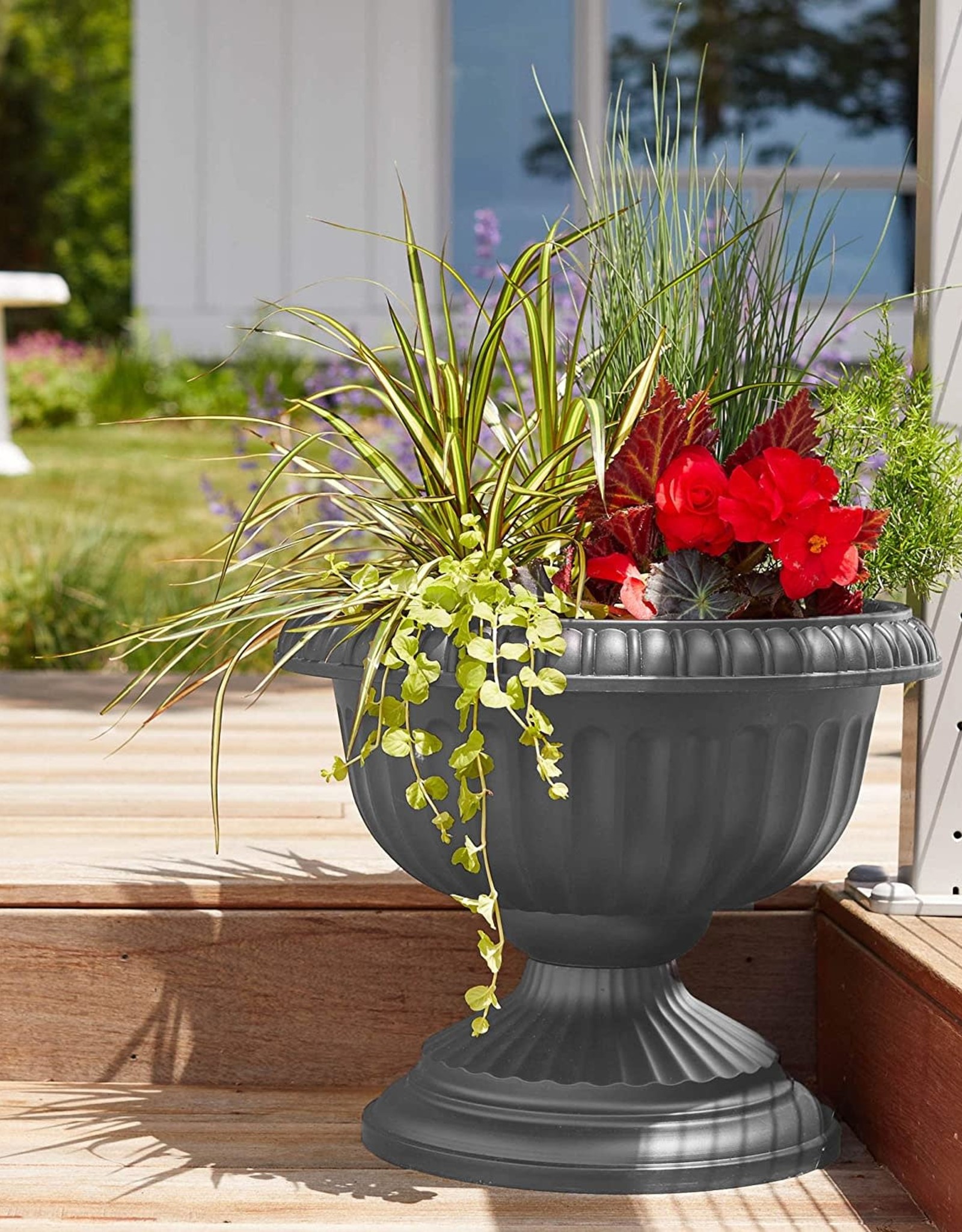 Bloem Grecian Urn Charcoal 18 in