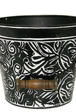 Robert Allen 8 in Floral w/Handle Charcoal