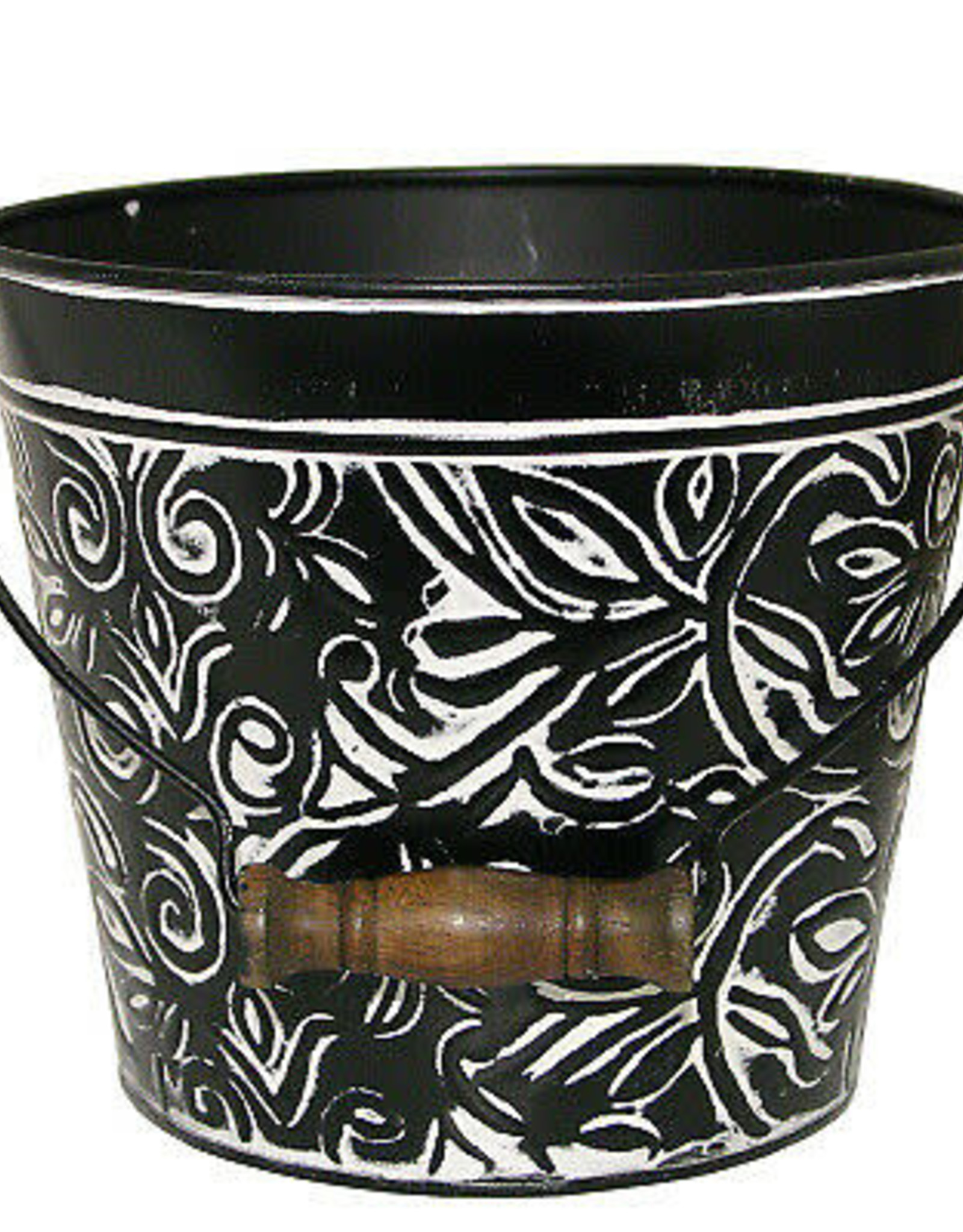 Robert Allen 8 in Floral w/Handle Charcoal