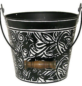Robert Allen 8 in Floral w/Handle Charcoal