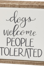 Box Sign Mini - Dogs Welcome