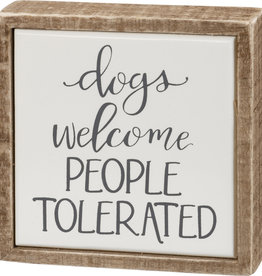 Box Sign Mini - Dogs Welcome