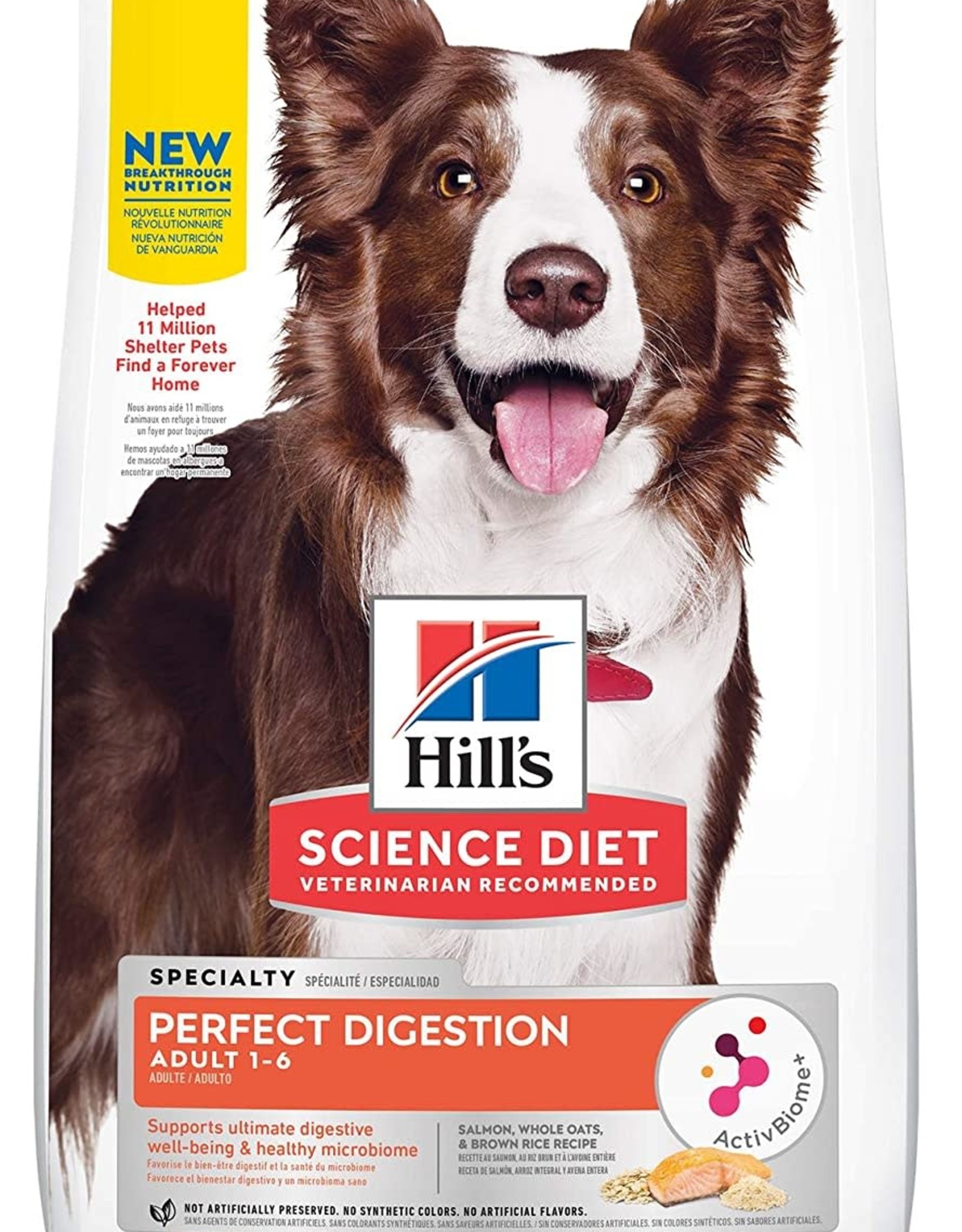 Hill's Science Diet Hill's SD Adult Perfect Digestion Salmon Dry Dog Food, 22 lb