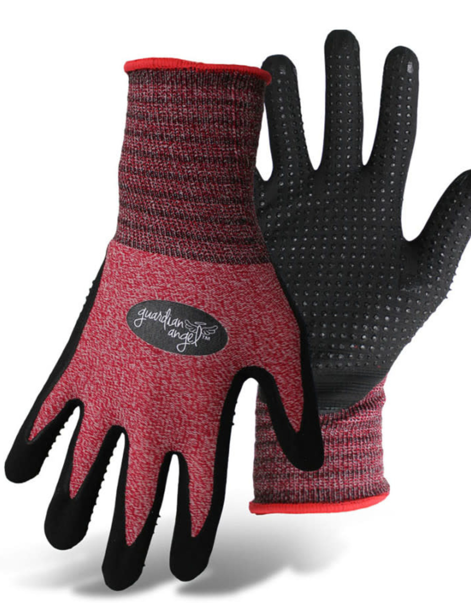 BOSS MANUFACTURING      P Boss Guardian Angel Dotted Nitrile Palm Knit Wrist Glove XS