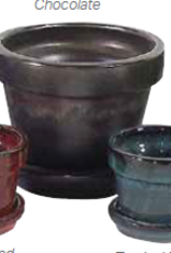 3.75“ x 3.25” Standard Pot w/ AttachedSaucer - Assorted Colo