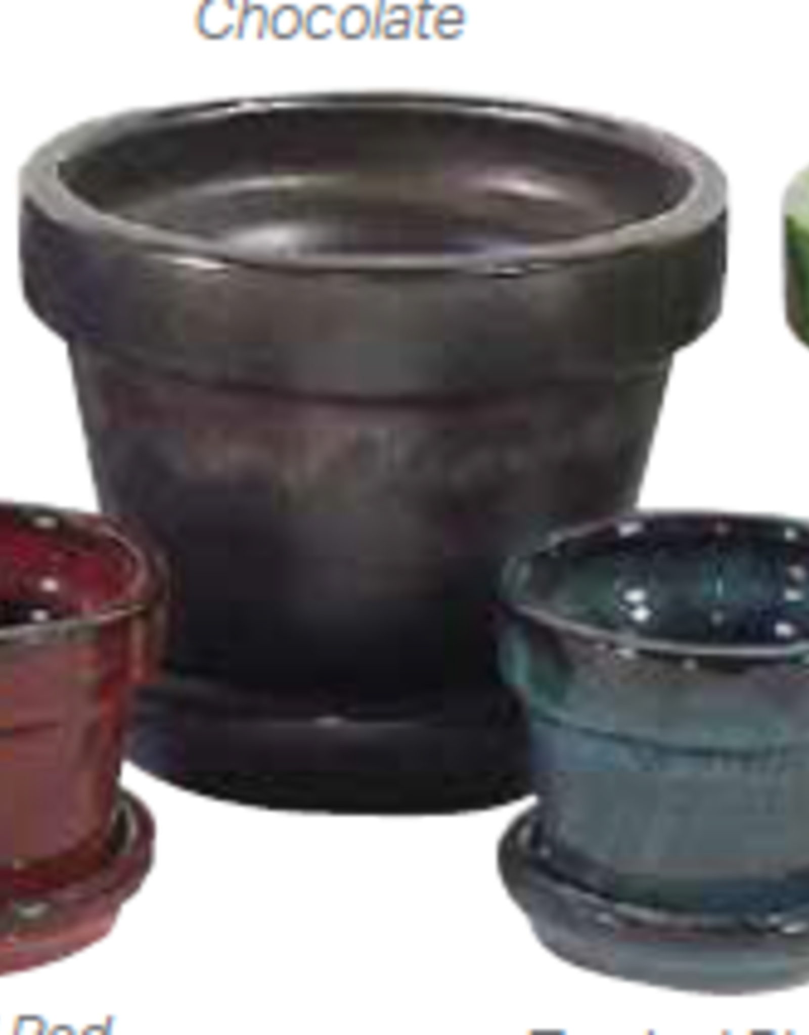 3.75“ x 3.25” Standard Pot w/ AttachedSaucer - Assorted Colo