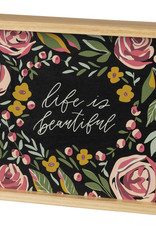 Inset Box Sign - Life Is Beautiful