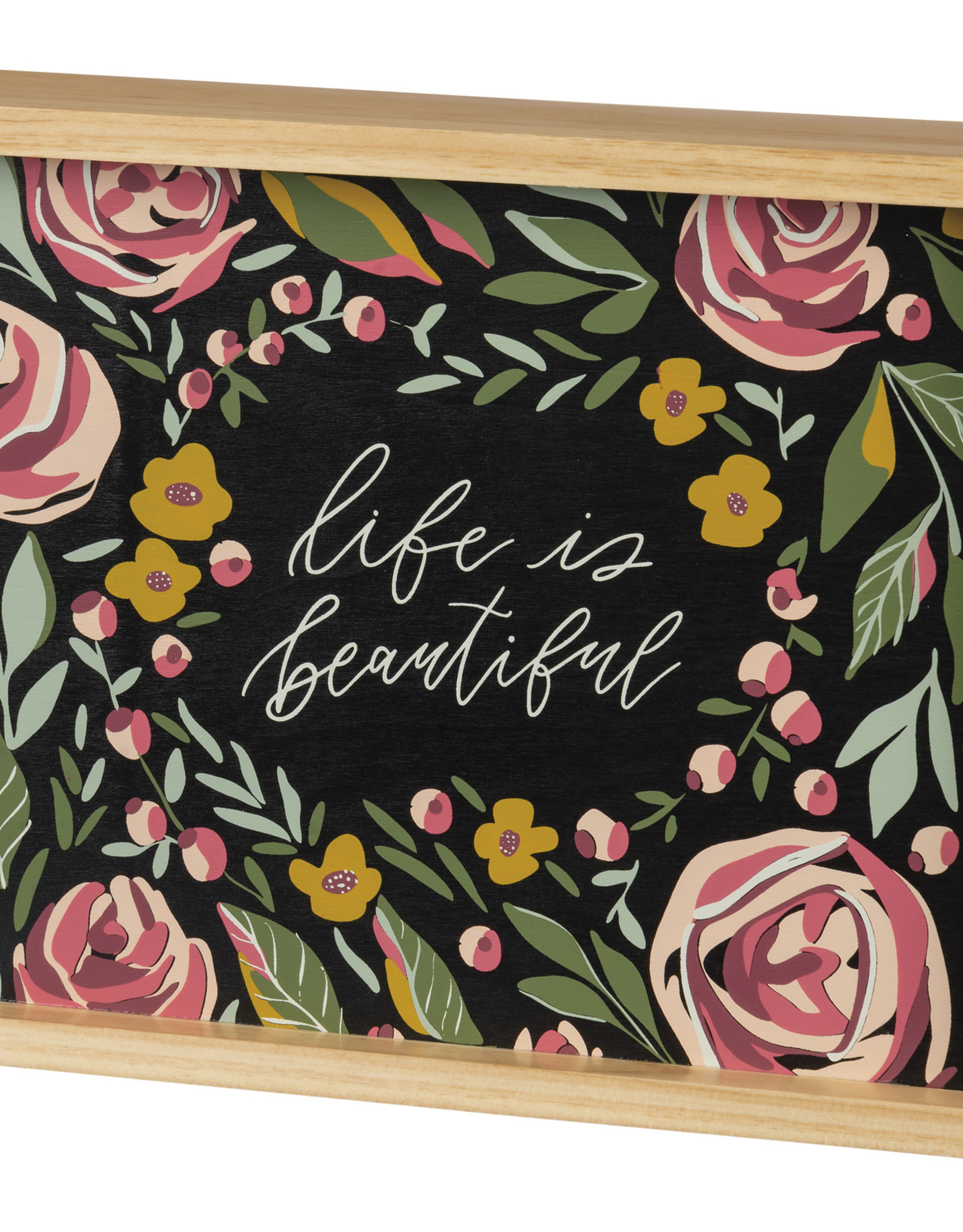 Inset Box Sign - Life Is Beautiful
