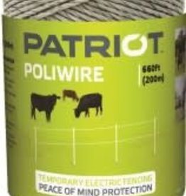 Patriot POLIWIRE Electric Fence wire WHITE 6SS 660' roll