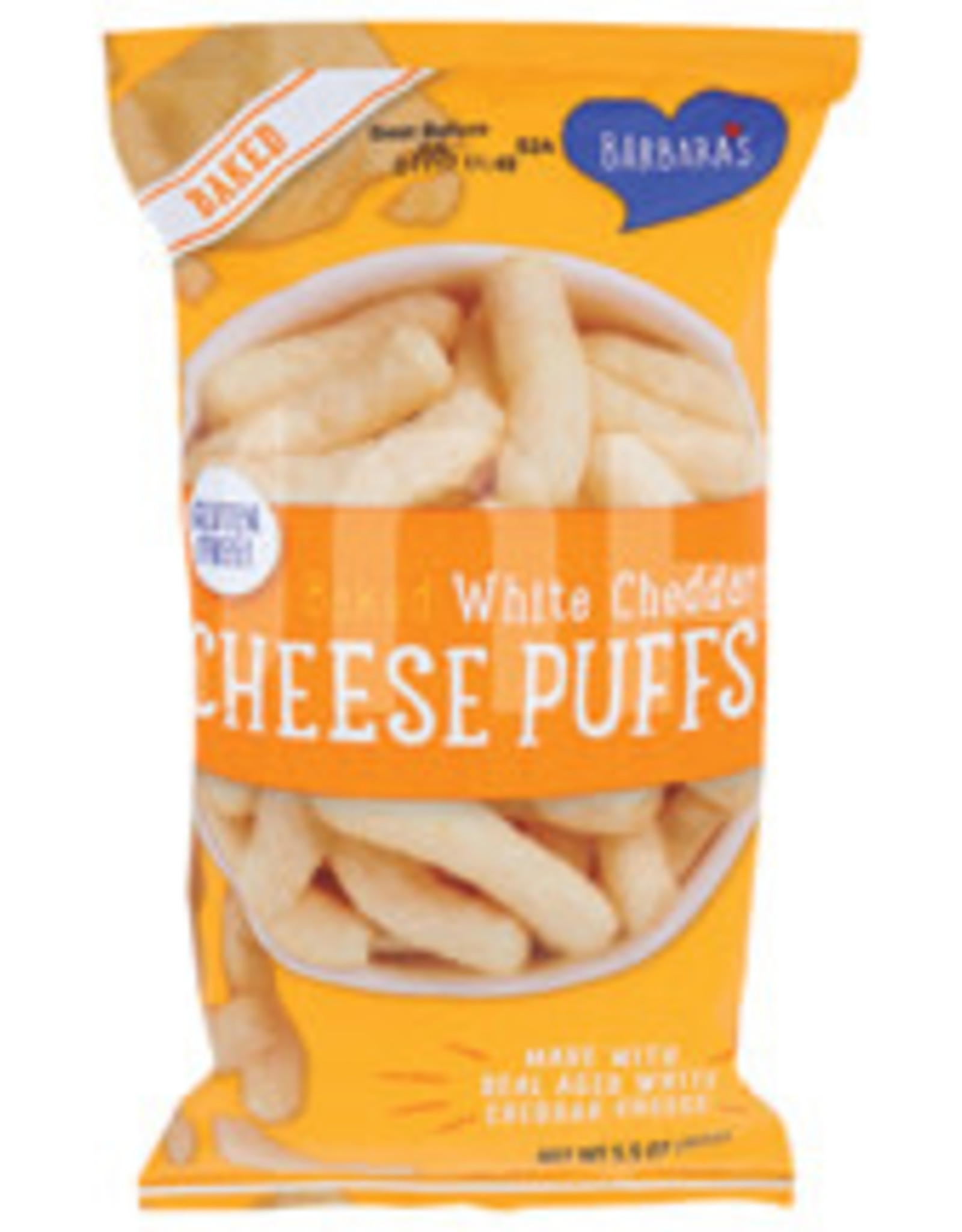 Barbara's Cheese Puffs Bakes, White Cheddar 5.5oz