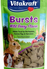 Vitakraft Bursts Wild Berry Flavor Treats for Rabbits, Guinea Pigs & Hamsters, 1.76 oz