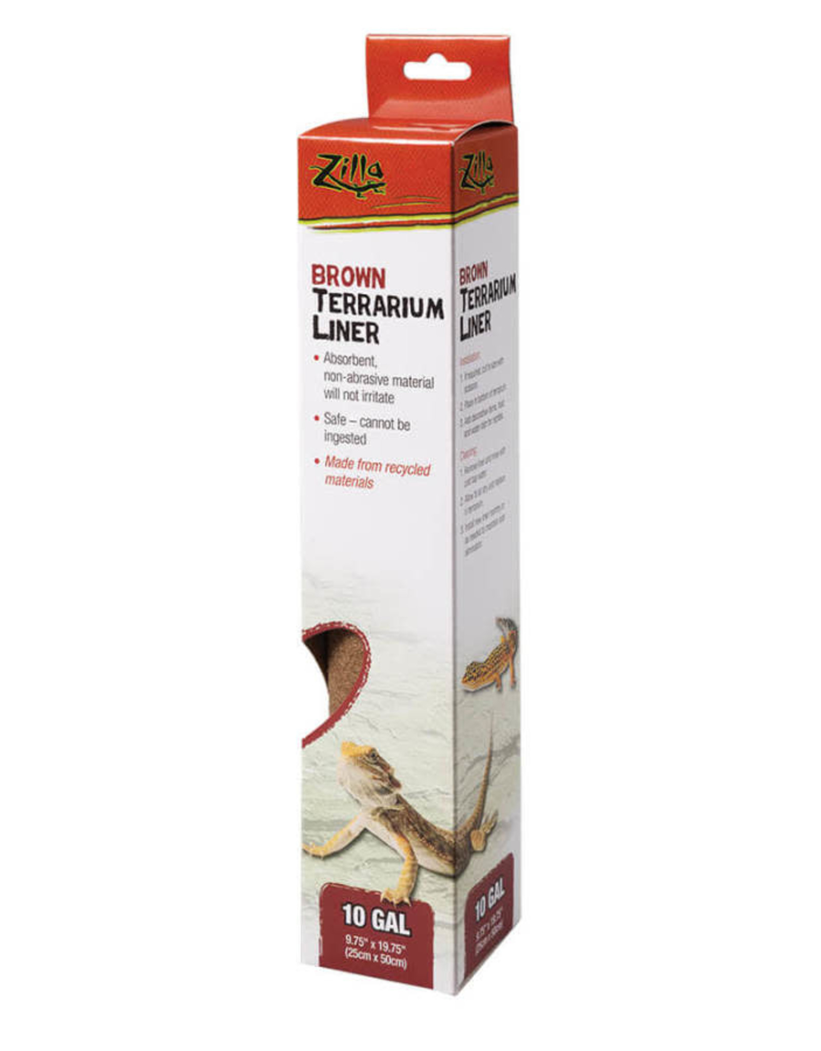 ENERGY SAVERS Zilla Reptile Terrarium Liners Brown 10/20x  gal